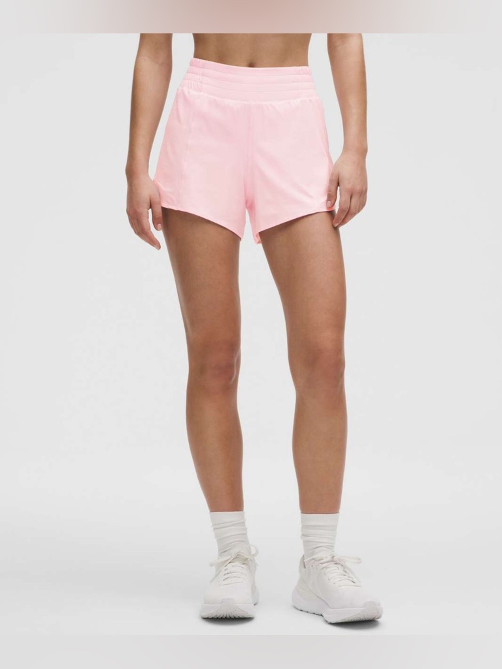Lululemon Hotty Hot High Rise Short 4" Lined size 4/8 Pink Organza PNKO
